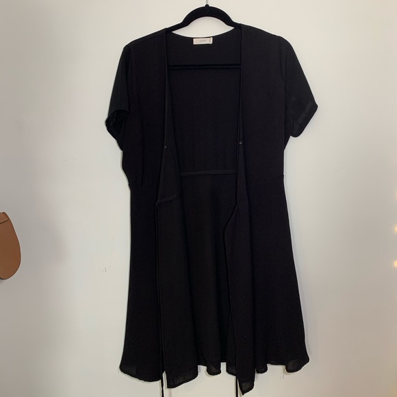 Black mini wrap dress - Picture 6 of 6